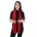 Cherry Red Pattern Designed Scarf For Women. 