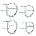 HOT 1PC ASTM F136 Titanium Nose Piercing 18G 20G D Shaped Tragus Helix Nariz Stud Earring Hoop Septum Ring Nostril Body Jewelry. 