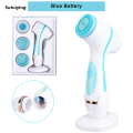 Sutuiying 3 in 1 Electric Facial Cleansing Brush Silicone Rotating Face Hot Selling cleanser Brush Deep Cleaning brush Waterproof Facial Massager. 