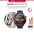 S_way Aolon Navi R3 Smart Watch Men GPS Map Running Pace Altitude 3ATM Waterproof AOD Display Amoled Screen Bluetooth Call Smartwatch. 