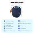 SonicGear SonicGo 5 Portable Speaker - IPX4 Waterproof - Bluetooth V5.4 - RGB Lighting - FM Radio & TWS Pairing - Upto 6 hours of Play Time. 