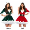 Women's Xmas Theme Santa Mini Dress Sweet Hooded Christmas Fancy Dress Mrs Santa Claus Dress Cosplay Costumes Outfits Miss Claus Dress Suit. 