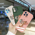 Jizetin for Samsung M31 Back Cover Tom Cat Jerry PU Leather For Girls Boys Soft Phone Case. 