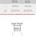 100PCS 18/410 20/410 Aluminium Lid/Aluminum Ropp Threaded Cap Gold Sier Screw Lids for Bottle Cosmetic Container. 
