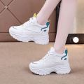 Korean Inner Wedge Shoes Fashion Thick-soled Casual Ladies Comfortable Sneakers. 