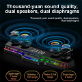 V18 Dazzle Colour Speakers Home Desktop Computer Game Big Sound LED Colour Lights Gaming Keyboard Bluetooth Speakers Easy Install. 