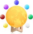 Moon Lamp With Wooden Base Home Decor Light. 
