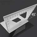 Multifunctional Square 45+90 Degree Gauge Angle Ruler Triangle Ruler Measuring Ruler T-Shaped Measuring Woodworking Ruler Tool. 