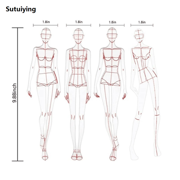 Sutuiying Fashion Drawing Template Ruler Illustration Template Ruler ...