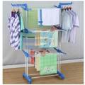 New Three Layers Clothes Drying Stand Rack Heavy Duty Double Pole Foldable Cloth Dryer Clothes Drying Stand (Color May Vary). 