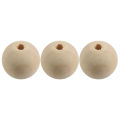 30x Natural Ball Wood Spacer Beads 25mm(1inch) Wood Color. 