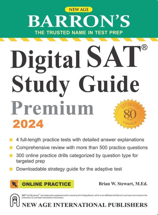 Barron's Digital SAT Study Guide Premium 2024 by Brian W Stewart ...