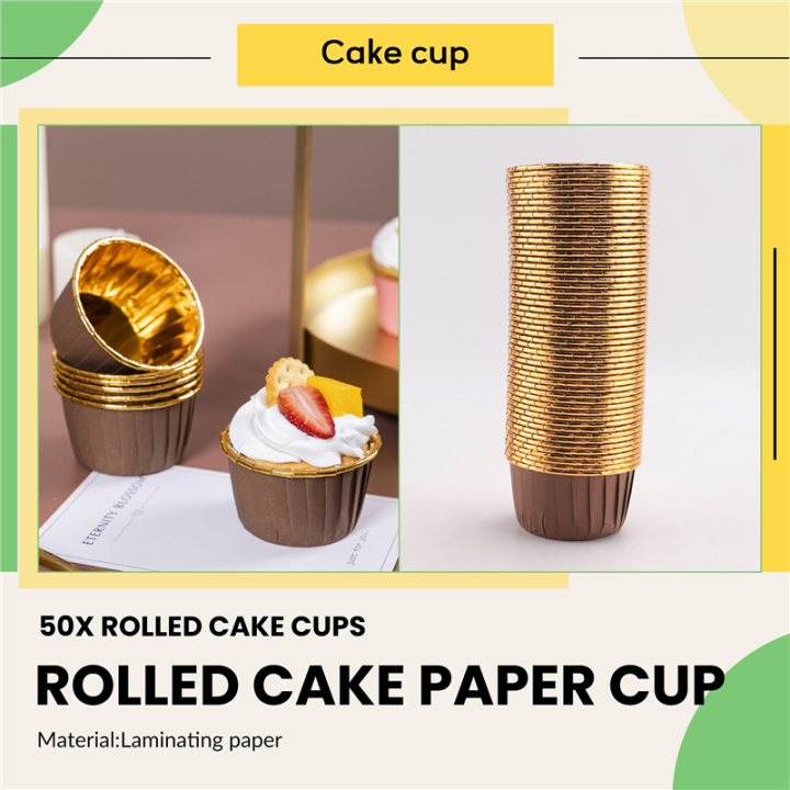50Pcs%20Aluminum%20Foil%20Cupcake%20Cups%20Disposable%20Muffin%20Liners%20Baking%20Cups%20Aluminum%20Cupcake%20Tip%20Pan%20Ramekin%20Holders%20Little%20Pudding%20Cups-Gold%20+%20Brown%20-%20Image%204