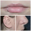 3 In 1 Fake Lip Ring / Fake Nose Ring / Fake Earring Ring (Non Per icing) - 1 Piece. 