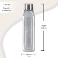 Prime Pack of 5 Water Bottles, 1 Litre Each, Reusable Plastic Fridge Bottle Set, BPA Free and Leak Proof Bottles for Travel, Work, Assorted. 