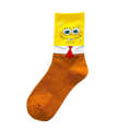 Owen 5 SpongeBob SquarePants Squidward Trendy Patrick Star Egyptian Basketball Autumn Winter Mid-Calf Mens Cotton Socks. 