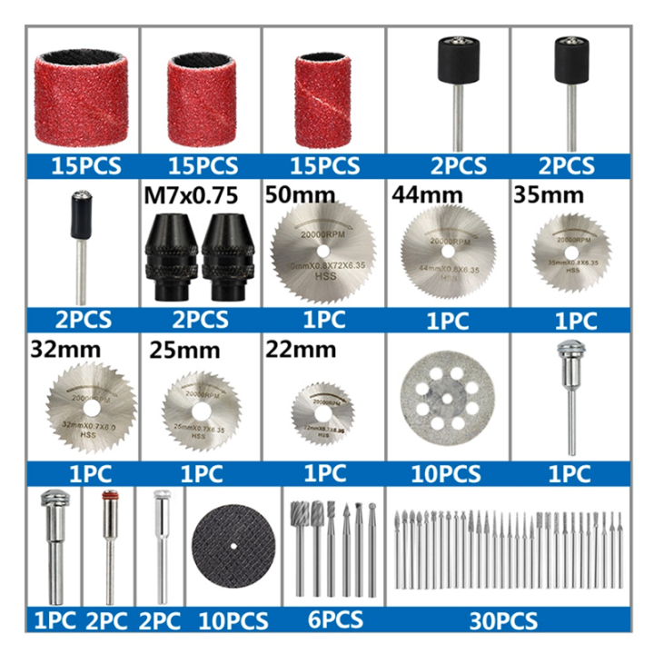 121Pcs%20Mini%20Tool%20Accssory%20Set%20HSS%20Mini%20Drill%20Bit%20Diamond%20File%20Cut%20Set%20Off%20Saw%20Blade%20Polishing%20Sanding%20Cutting%20Kit%20-%20Image%206