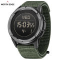 NORTH EDGE ALPS Digital Carbon Fiber Sports Ultra Light Outdoor Compass Waterproof 50M Watch Men's Watch. 