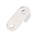 fasdaga Oval Wardrobe Hanging Rail Rod End Bracket Support Silver Tone 2 Pair. 