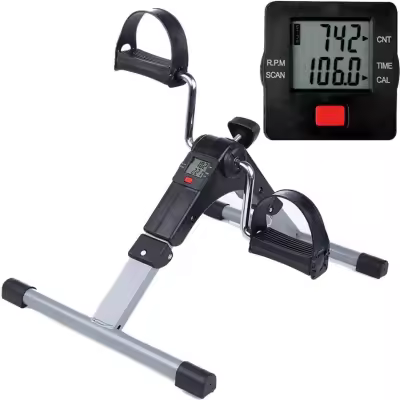 Mini Leg Roller |Mini Portable Pedal Cycle Exerciser with Adjustable Resistance and Digital Display, Physiotherapy Tool | Leg Roller