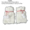 White Faux Fur Furry Leg Warmers Fashion Y2K Girl Calf Sleeves Knee-length Japanese Style Boot Cover Socks Women. 