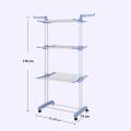 Multifunction Foldable Height Adjustable Cloth Drying Stand 3 Layer. 