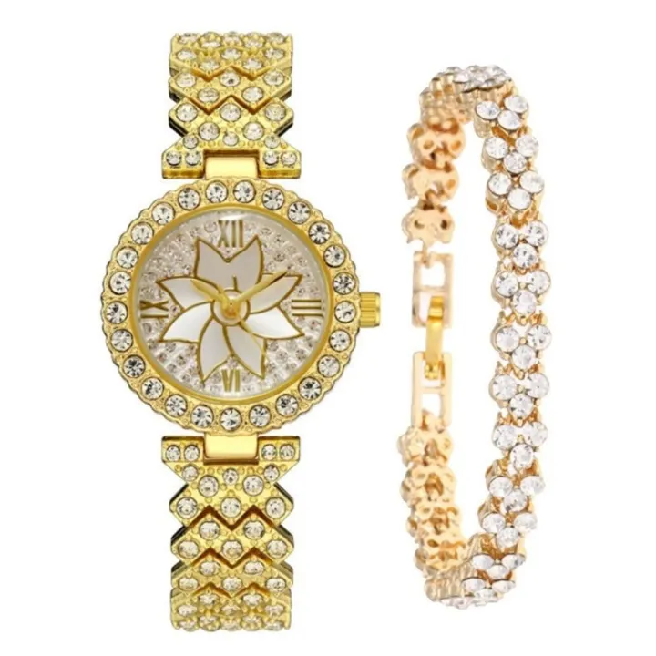 Fashion%20With%20Bracelet%20Gypsophila%20Watch%20Rose%20Gold%20Alloy%20Ladies%20Watch%20Bling%20Bling%20Flower%20Diamond%20Watch%20-%20Image%206