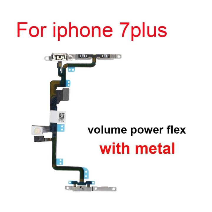 Power%20Flex%20Cable%20For%20iPhone%205G%205C%205S%20SE%206%206s%207%208%20Plus%207G%208G%206G%20Mute%20&%20Volume%20Button%20Switch%20Key%20Power%20Flex%20Cable%20With%20Metal%20Parts%20-%20Image%202