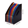 12 Pocket Accordion A4 File Manager Rainbow. 