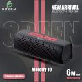 Green Melody-10 | Wireless Bluetooth Speaker | 11 Hours | Dual Speaker | 10 Watt | Mega Bass |  TWS | Battery Percentage Indicator. 