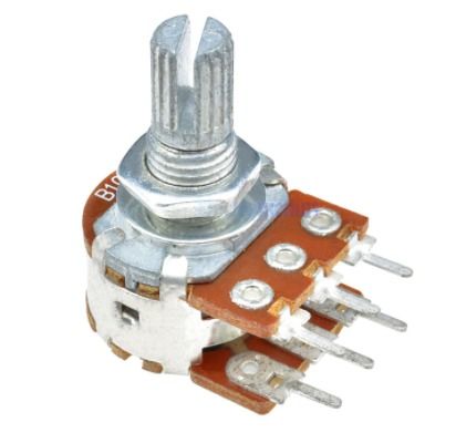 6-Pin Dual Rotary Potentiometer 47K Ohm – 2 Pcs Pack Metal Volume ...