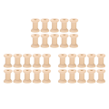 JAERBEE 30Pcs Wooden Empty Thread Spools Natural Color 29mm X23mm. 