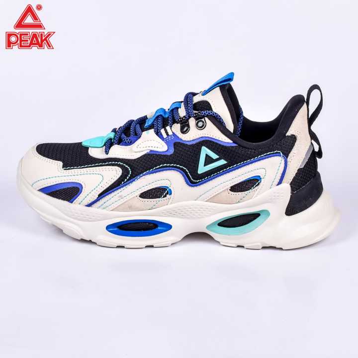 PEAK Retro Casual Shoes Rice White/Black For Men E13507E