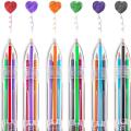 Multicolor Ballpoint Pen, 6-Color Retractable Ballpoint Pens For Office School Students Kids Gift 0.5mm 6-in-1. 