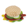 10PCS Felt Food Burger Food Set Soft Hamburger Kitchen Food Toy Set for Pretend Play Kitchen Felt Toys Gifts. 