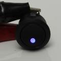 Car Boat 12V Round ON-OFF Illuminated LED Dot Rocker Push Button Toggle Switch Blue. 