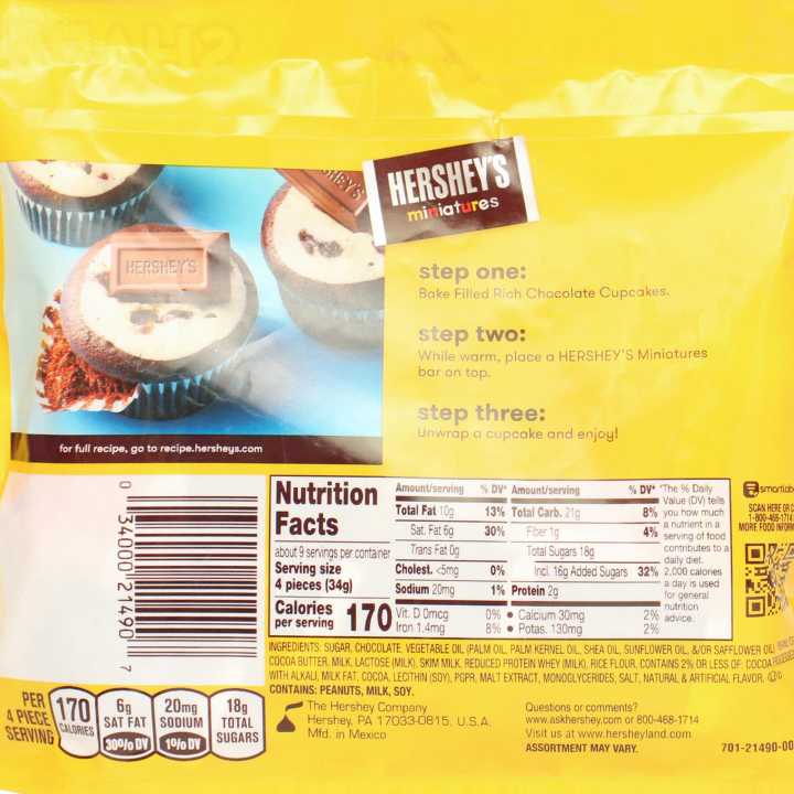 Hershey's%20Miniature%20Chocolate%20Candy%20Share%20Pack%20294gm%20-%20Image%204