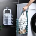 Foldable Dirty Clothes Basket Wall Hanging Laundry Basket (Colour May Vary). 