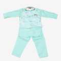 Light Blue Printed  3 Pcs Baby Sherwani Kurti Set For Baby Boy. 