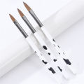 3 Sizes Nail Art Brush For Acrylic Liquid Powder Sculpture Carving Flower Pen Manicure 3D Drawing UV Gel Painting Tools. 