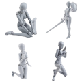 PVC Model with Box Figure Models (Female+Male,Grey). 