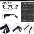 DISCHEN New style SHAUNA Ins Popular Fashion Polygon Square Women Glasses Frame Clear Anti Blue Light Eyewear Optical Men Red Blue Frame. 