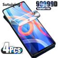 Sutuiying 4Pcs Screen Protector For Redmi Note 11 10 8 9 Pro Max 7 5 9 9C Hydrogel Film on Xiaomi mi 11 lite 10t Note 10 Pro Film. 