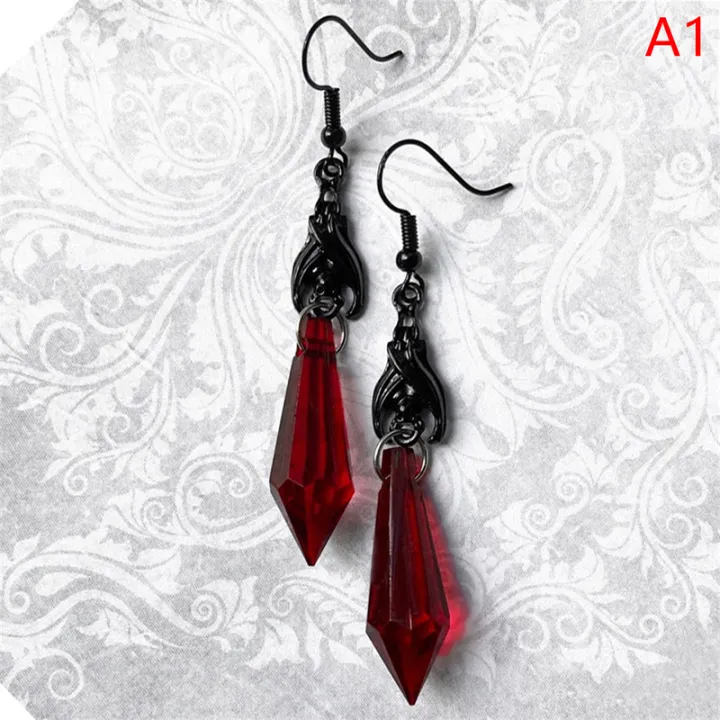 Black%20Bat%20Earrings%20with%20Red%20Teardrop%20Beads,%20Earrings,%20Gothic%20Jewelry,%20NMP%20-%20Image%207