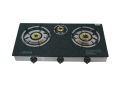 Electron 3 Burner Glass Top Automatic Gas Stove. 