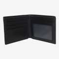 Black Giorgio Armani Texured Genuine Leather Wallet For Men. 