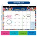 Practical Creative Wall Calendar Colorful 2024-2025 English Calendar Portable To Do List Calendar Planner Stationery Supplies. 