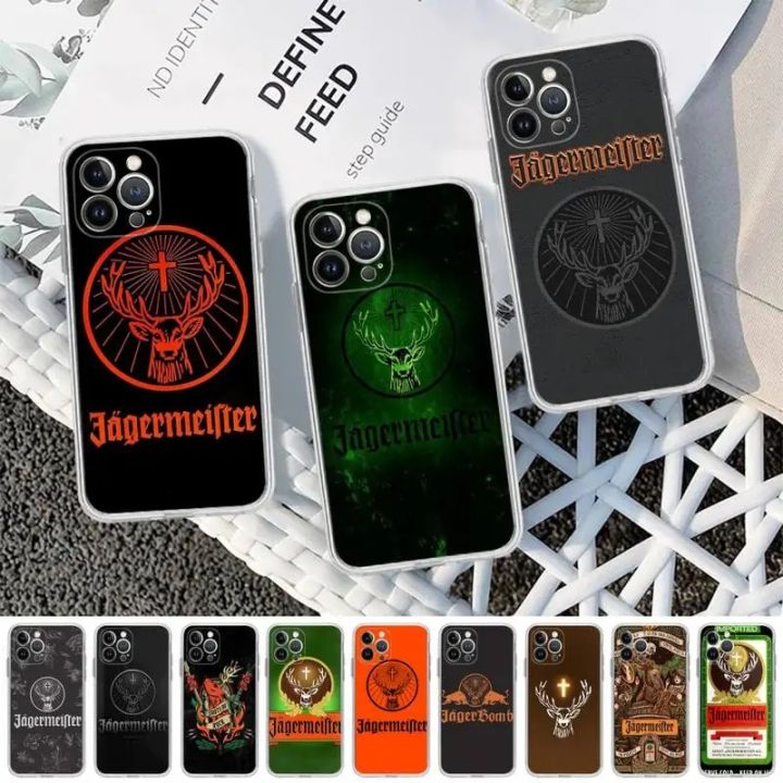 Jagermeister logo Phone Case For iPhone 14 11 12 13 Mini Pro XS Max 6 7 8 Plus X XR SE 2020 Funda