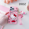 Hello Kitty Casing iPhone 16 Plus 16 15 Pro Max 15 Pro Phone Case iPhone 15 Plus 15 14 Pro Max 14 Pro Phone Cover Cartoon Hello Kitty 3D Dolls with Strap Lanyard. 