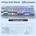 AJAZZ AF981 Wired Keyboard RGB Gaming Keyboard with 19-Key Anti-Ghosting Metal Base Ergonomic Design Volume Control. 